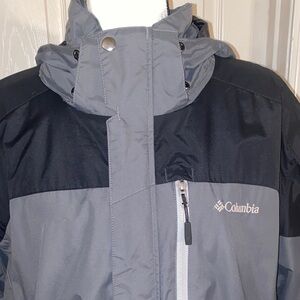 Columbia Two-Tone Black and Gray Hooded Jacket